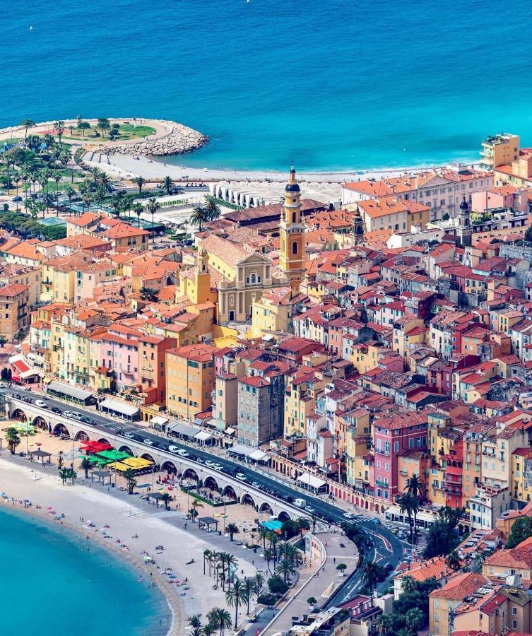 Magnifique Duplex Vue Mer Menton Eksteriør billede